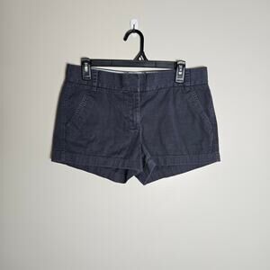 J Crew Navy Chino Broken In Cotton Shorts Sz 4